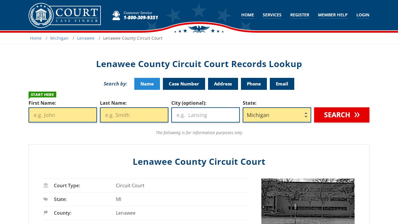 Lenawee County Circuit Court Records Lookup