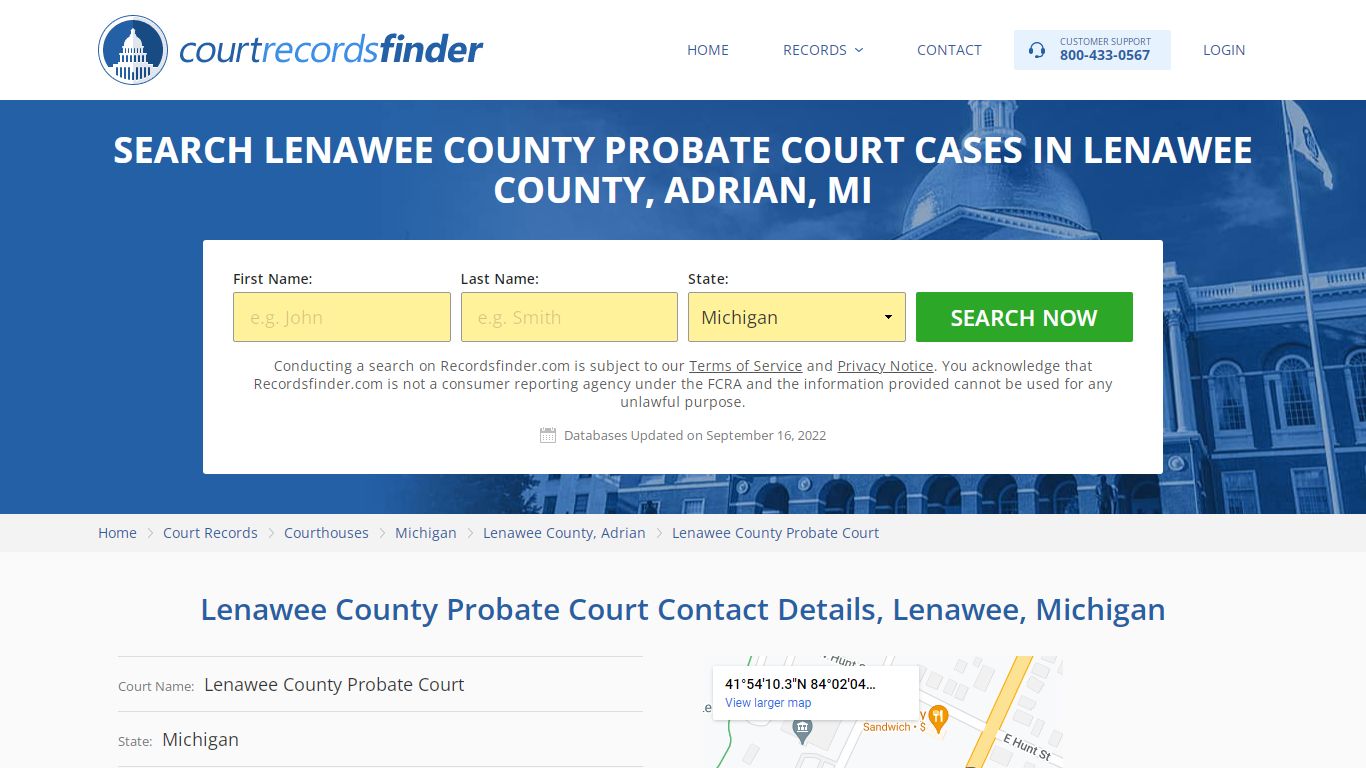 Lenawee County Probate Court Case Search - RecordsFinder